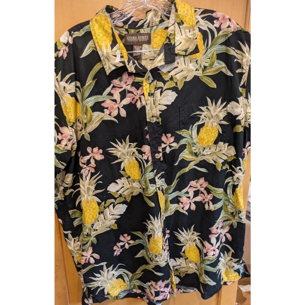 Cooke Street Hawaiian Shirt Print Aloha Beach Luau Short Sleeve XL Button Down